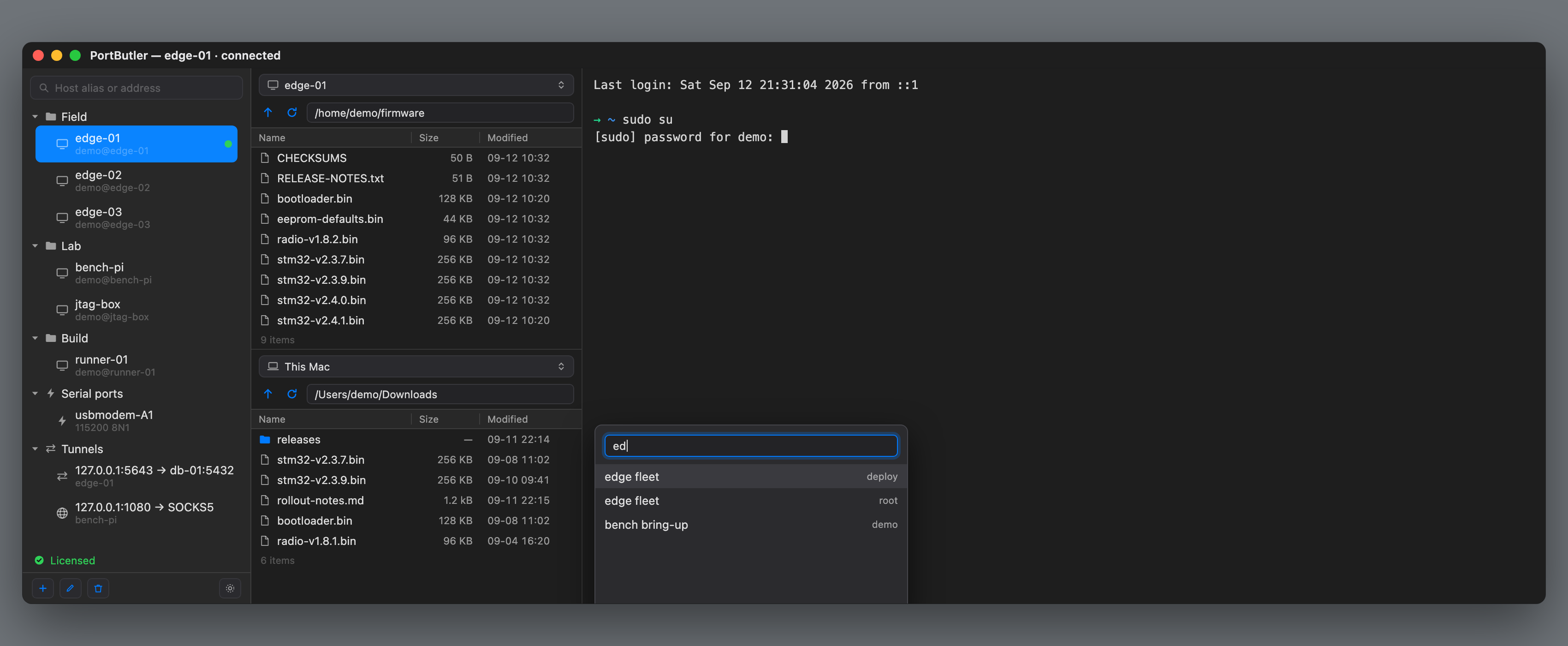 Answering a sudo password prompt from a saved credential